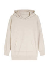 Knit sweatshirt with hood